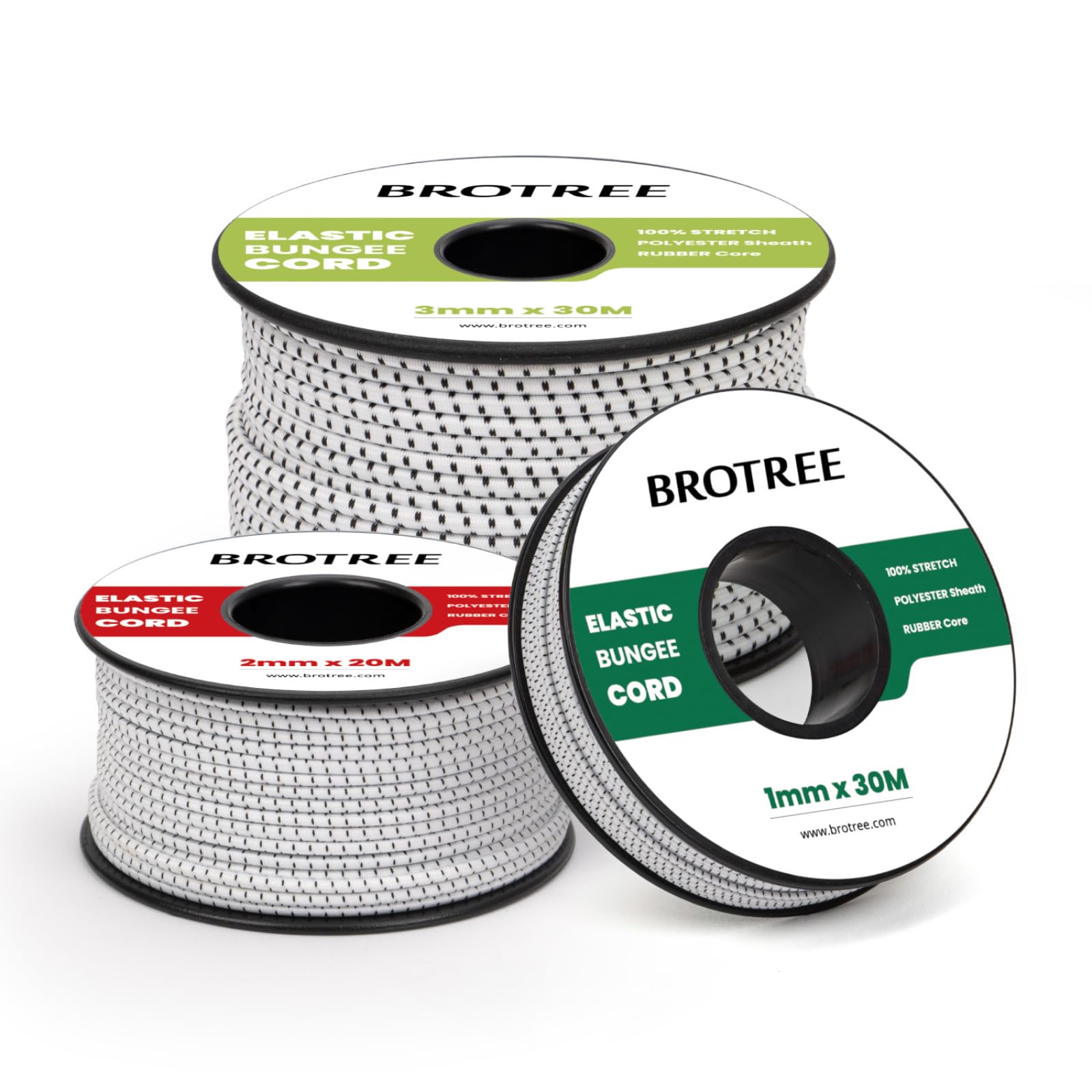 Brotree Gummiband Gummischnur 1mm x 30m Gummikordel Elastisc