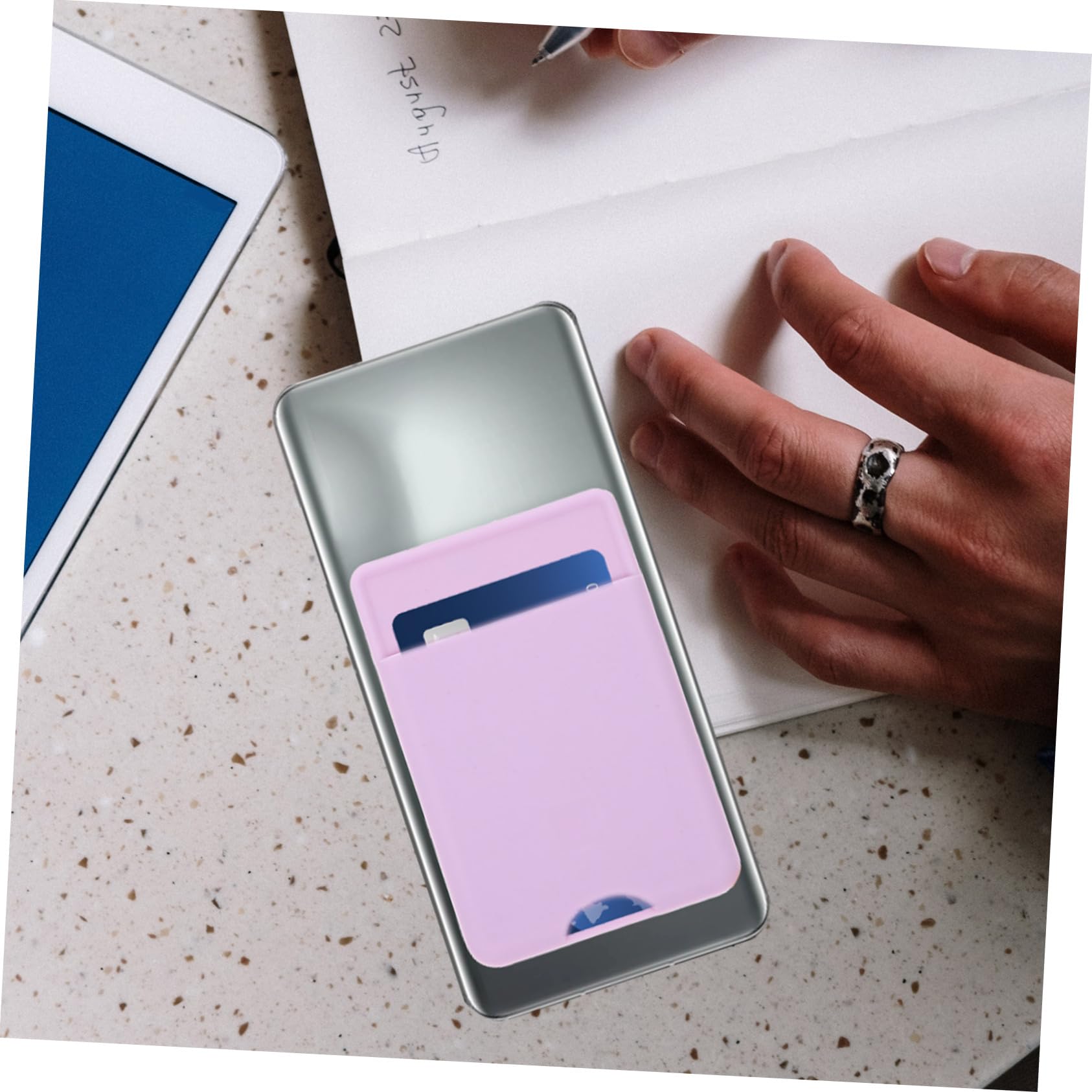 Uonlytech 10pezzi Portafoglio Adesivo Per Smartphone Silicone Da Titolare Per Carte e Biglietti Da Visita