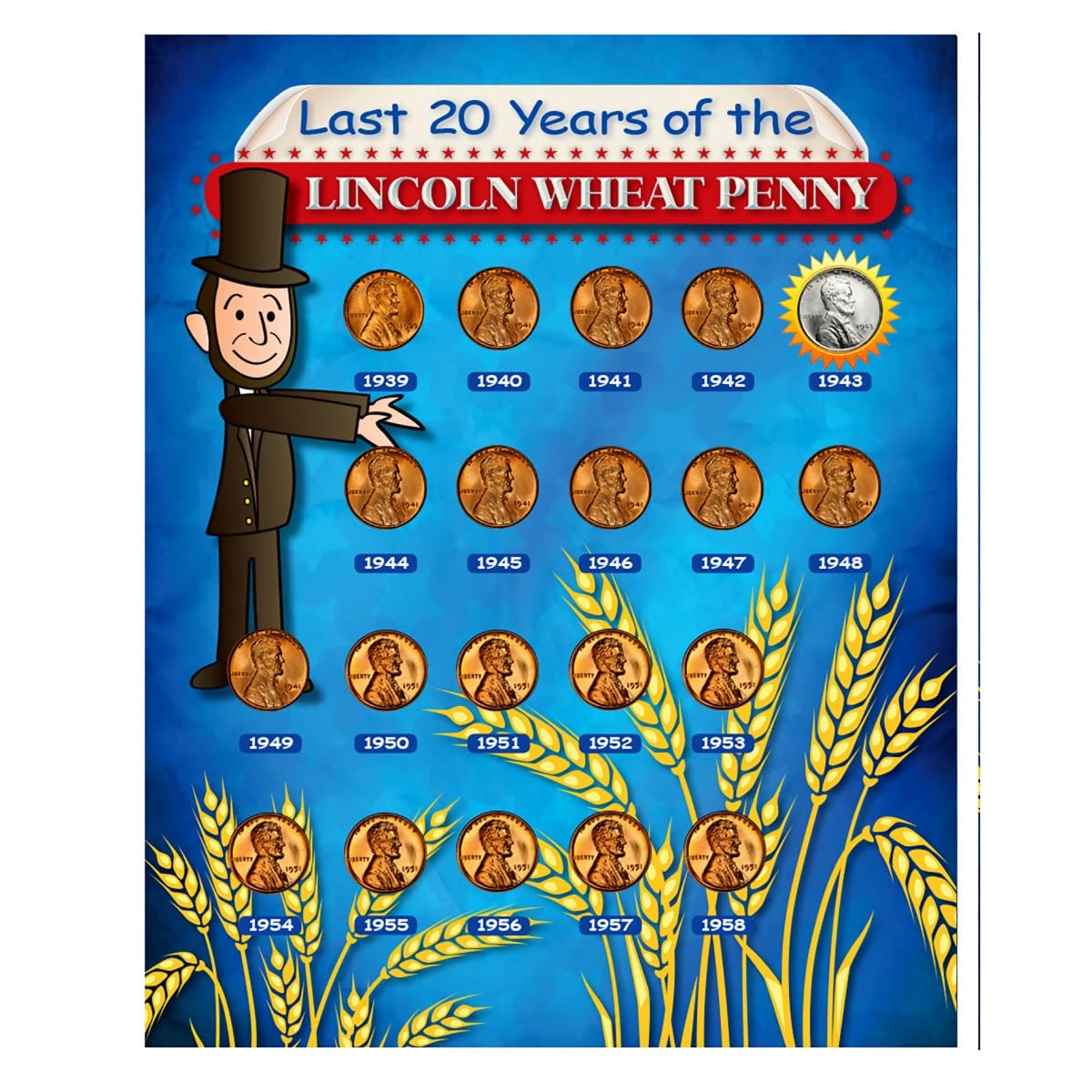 UPM Global 15708 Last 20 Years of the Lincoln Wheat Penny Beginner Coin Set