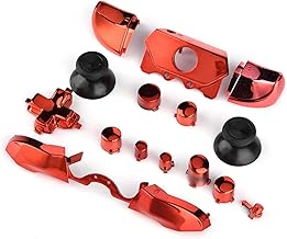 Kit de bot?es Bewinner para Xbox, conjunto de bot?es completo para Microsoft Xbox One Controlador Jack de 3,5 mm Pe?as de reposi??o Estojo completo para controlador Kit de bot?es com capa protetora (vermelho)