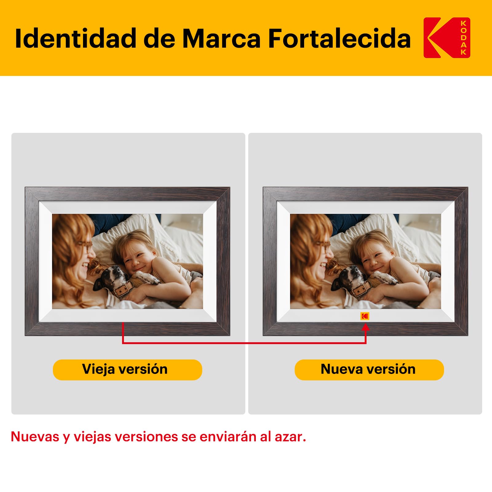 KODAK Marco de Fotos Digital WiFi 10.1 Pulgadas, Memoria Incorporada 32GB, Pantalla Táctil para HD 1280x800 IPS, Soporte Multilingüe, Rotación Automática, Compartir Instantáneamente Fotos y Videos