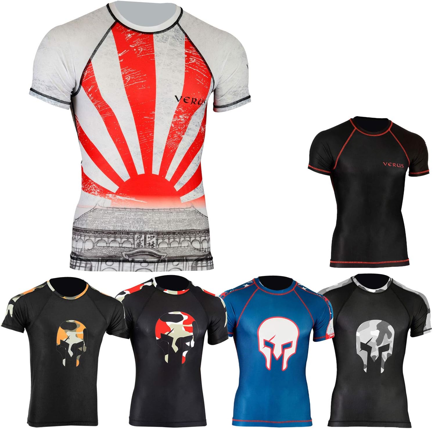 Verus Rash Guards MMA Grappling Jiu Jitsu Training Gear Fight Wear UFC