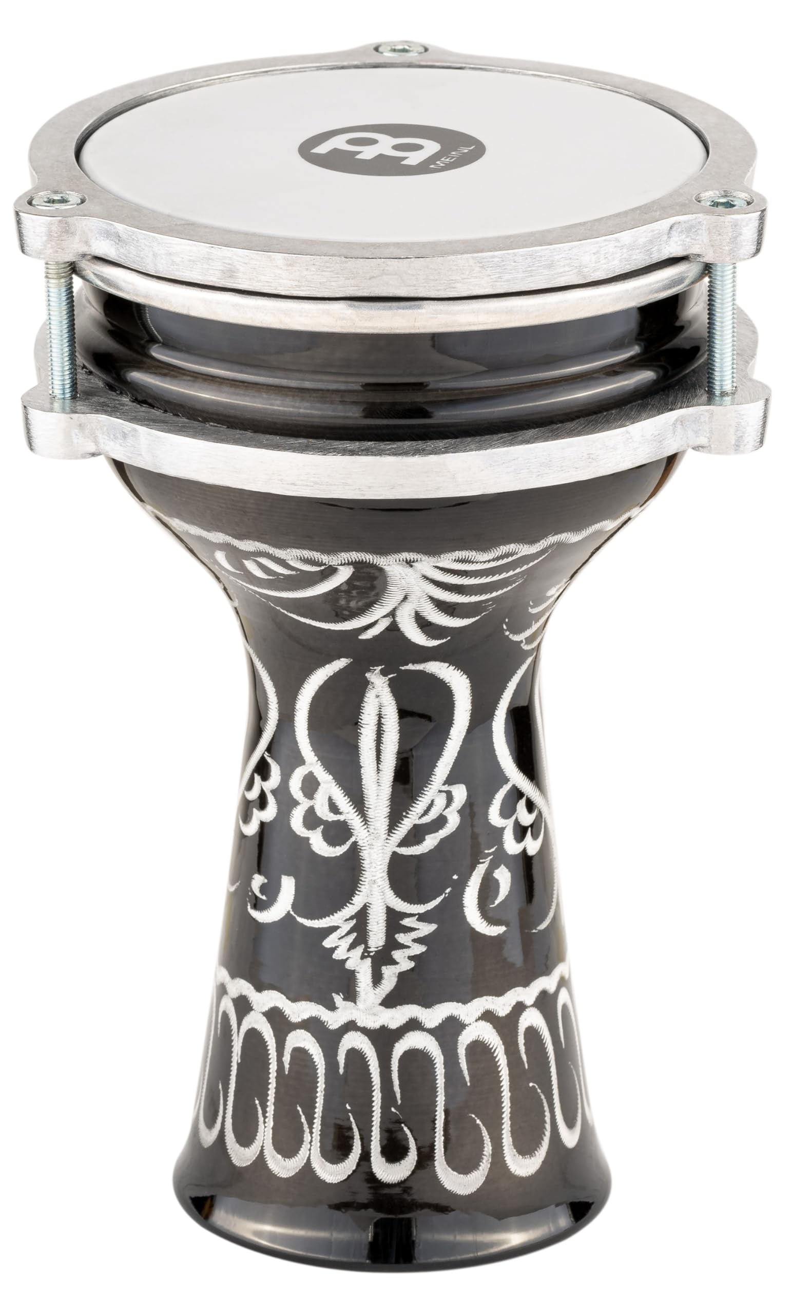 Meinl Percussion Mini Series Darbuka – Tamburo a Mano Mini – Fusto Inciso a Mano – Diametro 4.25 Pollici – Aluminum, Multicoloured (HE-052)
