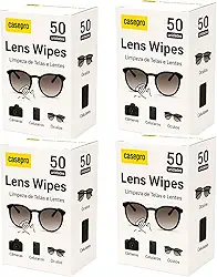 Combo 200 Lenços de Limpeza para Óculos, Lenços para Limpar Lentes, Embalados individualmente, Lens Wipes