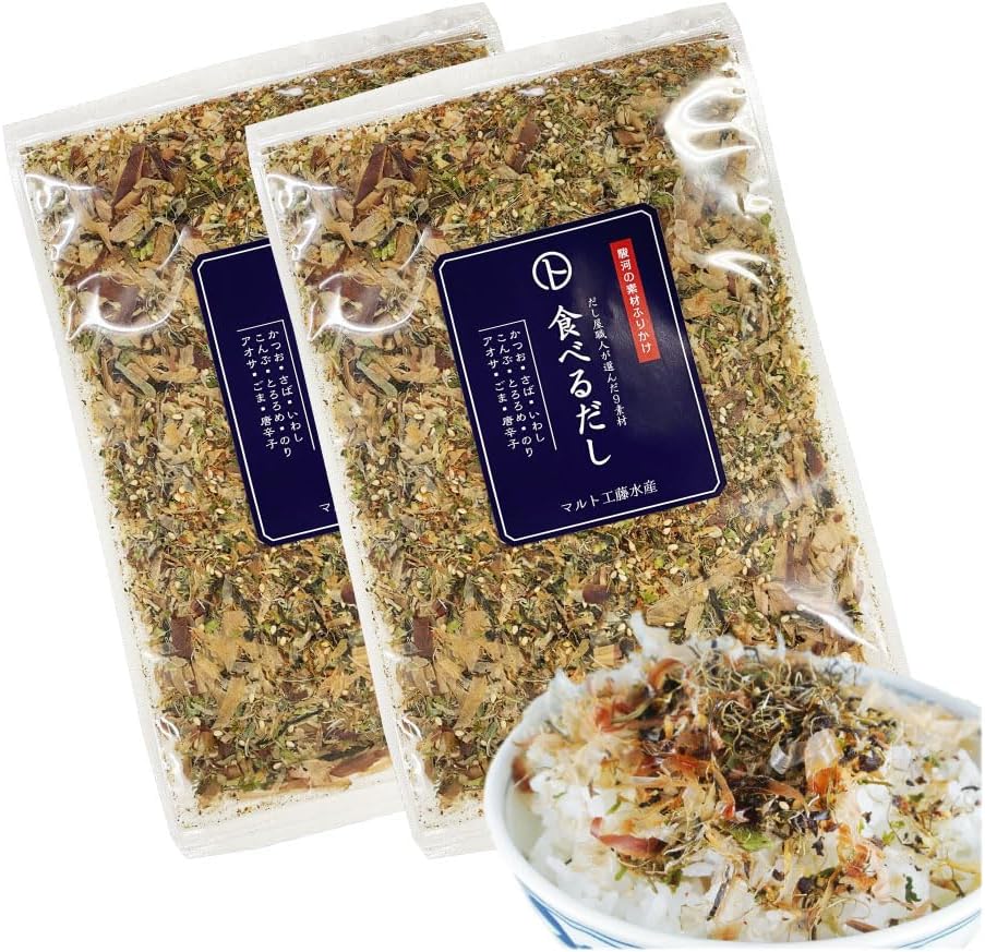 Eat Soup Stock Furikake Tororome, Bonito Flakes, Shaved Bonito Flakes, Carefully Selected Ingredients with Chili Pepper, Soup Artisan Furikake Sprinkle, 4.2 oz 120 g 2.1 oz 60 g x 2 Bags,