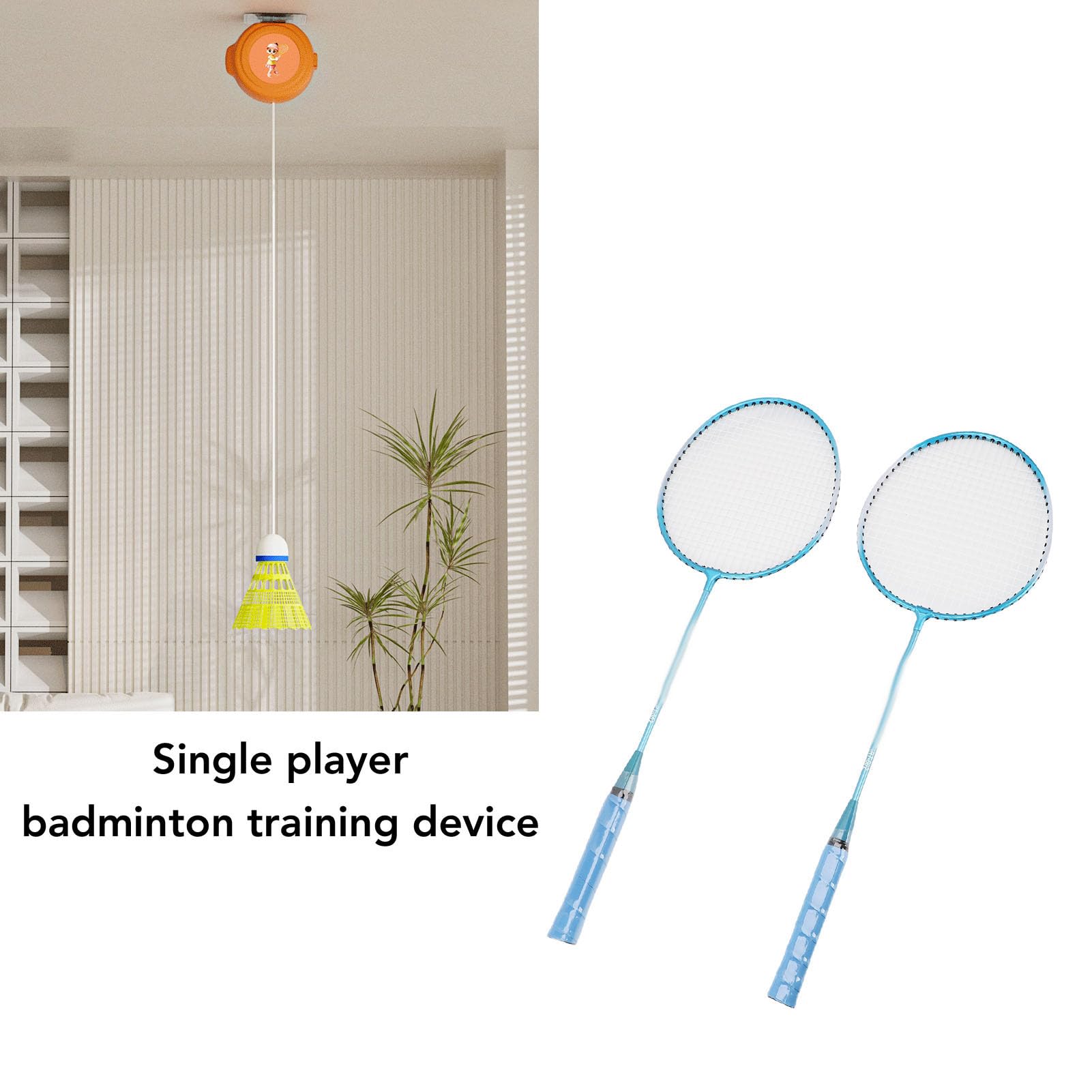 Allenatore di Rimbalzo da Badminton con Altezza Regolabile per