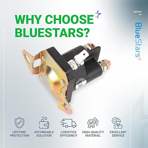 Miniatura 9 de BlueStars 435-097 Solenoide de arranque - Compatible con Murray 7701100MA 1002004MA 24285 424285 Toro 111674 6120-430-0500 53490009 Husqvarna
