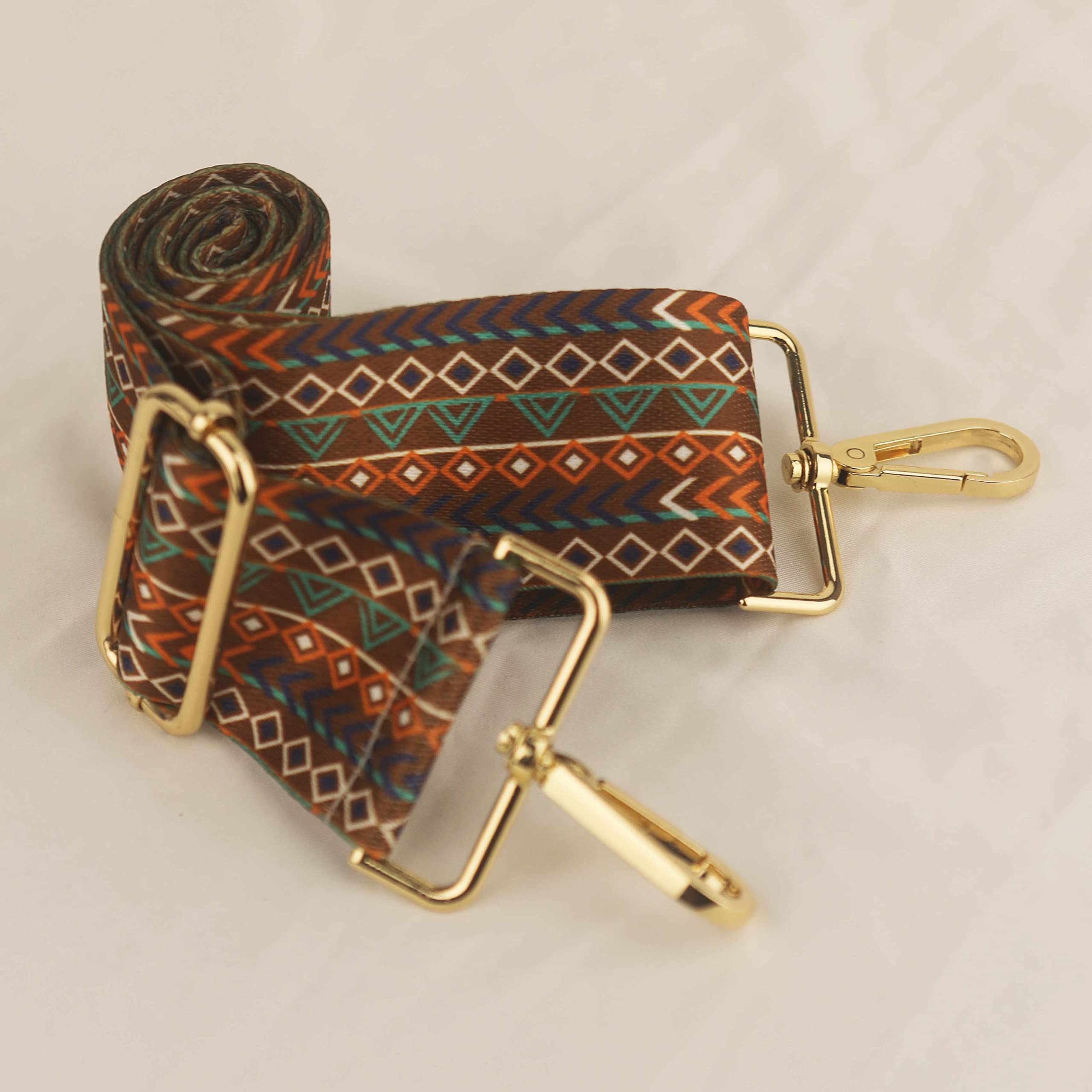 Purse Strap Replacement — Crossbody Guitar Bag Handbag Straps by Seavilia (Brown Rhombus)