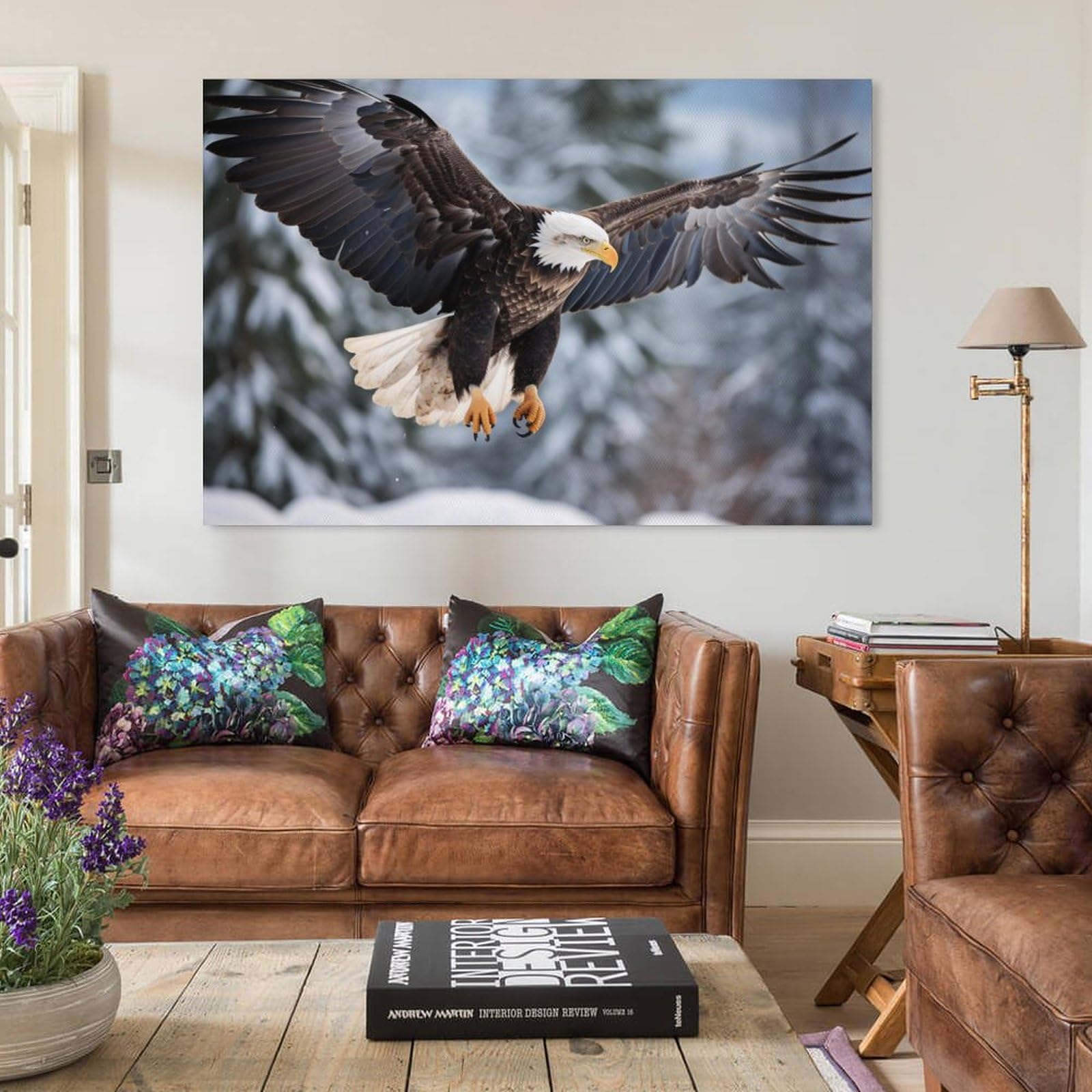 Adler-Aquarell-Poster, Leinwand, Wandkunst, Schlafzimmer, Poster, Wohnzimmer, Dekoration, Poster Für Zimmer, ästhetisch, Sport, Büro, Zimmer, Wohnheim, Dekoration, Geschenke, Ölgemälde, Ungerahmt, 30