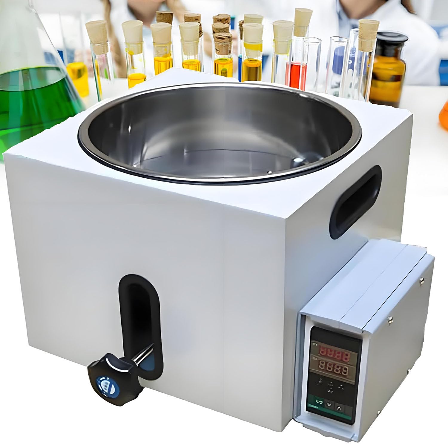 Baño María de Agua y Aceite con elevación y Temperatura Constante, Baño María de Laboratorio Tipo Elevador, Control Inteligente de Temperatura, Pantalla LED, hasta 250 ℃ 3L