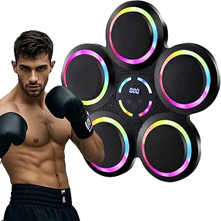 BABONA 2025 New Model Music Punching Machine Wall Mounted with Premium Gloves Maquina de Boxeo Musical Pared Wall Boxing Punching Pad, Boxing Music Trainer Machine for Adults Kids