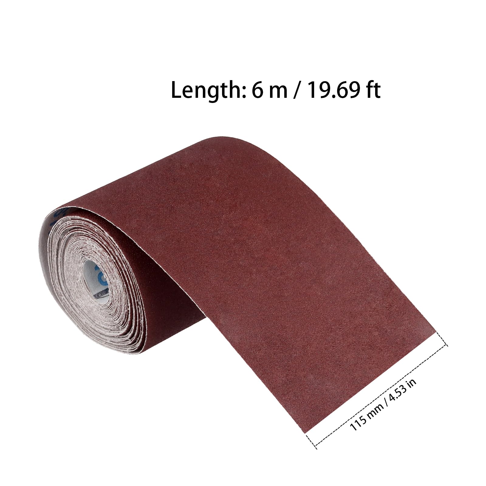 5 Rolle Schleifrolle Set, 115mm x 6m Schleifpapierrollen, 60/80/120/180/240 Körnungen Schleifpapier zum Schleifen Handschleifer für Holzbearbeitung, Handwerk