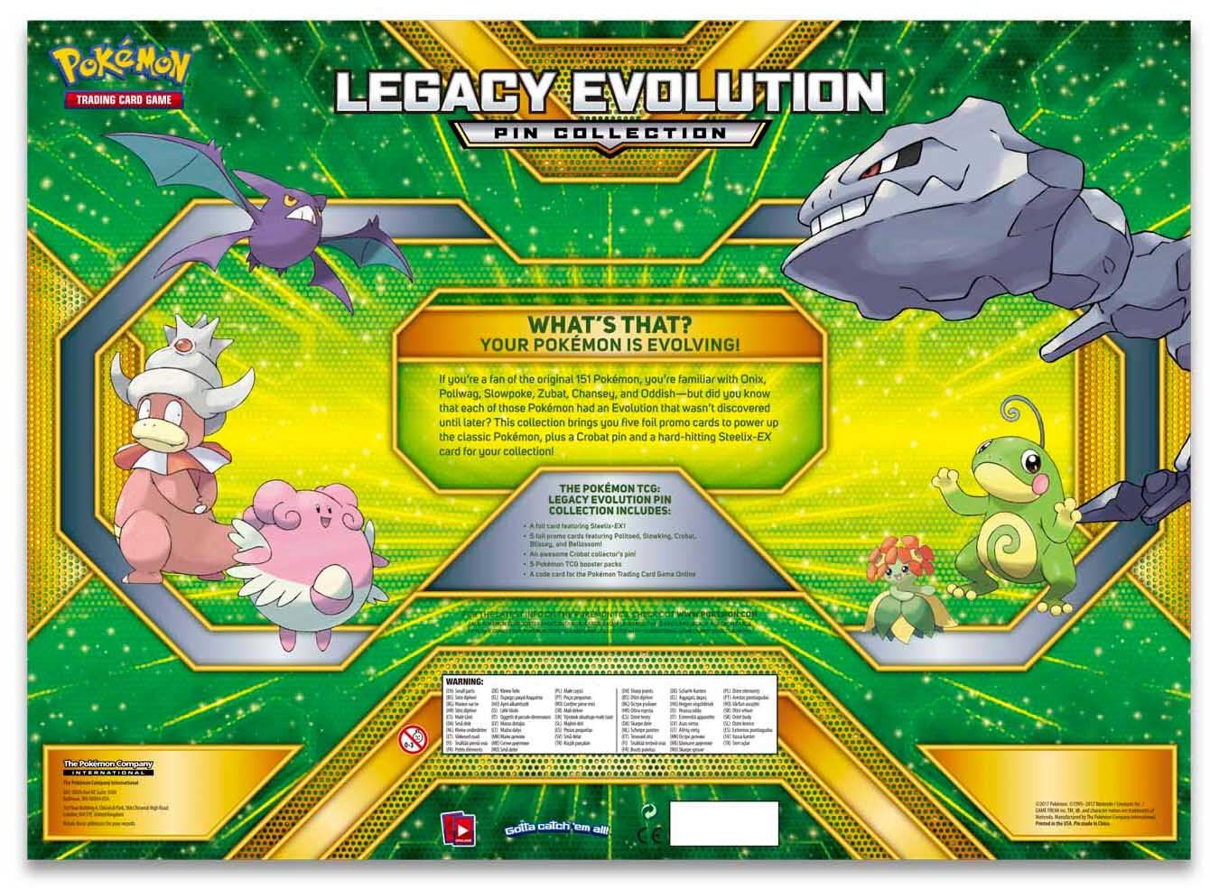 Amazon.com: Pokemon TCG Legacy Evolution Pin Collection Card Game : Toys &  Games