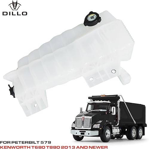 Miniatura 2 de DILLO El tanque de depósito de refrigerante compatible con camiones Peterbilt Kenworth reemplaza al OEM # DR104002 CP237001