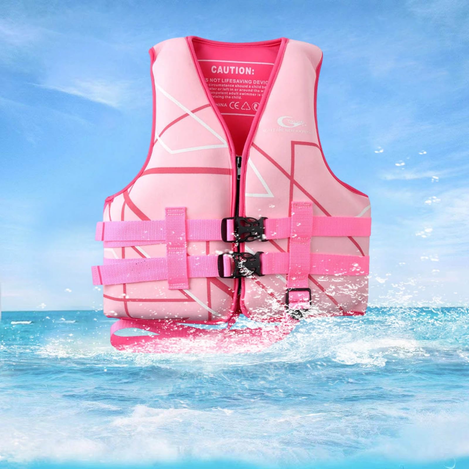 Generisch Traje de baño para niñas de 3 a 7 años, chaleco salvavidas, traje de baño cómodo para piscina, playa, verano, 2025
