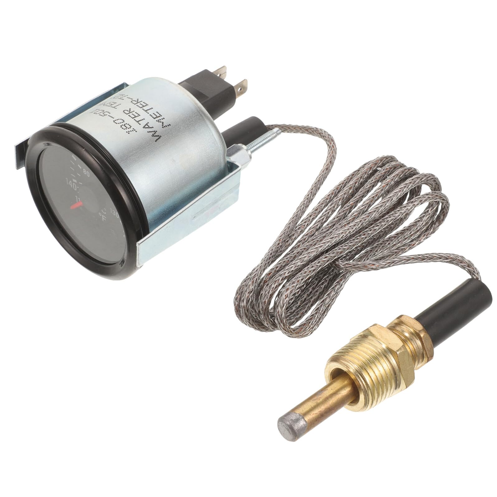 GALPADA Termometro per Temperatura Acqua Auto Meccanico 52mm con Sensore, Materiale Abs e Metallo, Funzione Anti-surriscaldamento per Veicoli, per Uso Fai da Te