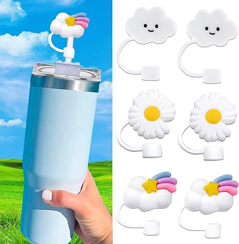 Miniatura 1 de Stanley - 6 fundas grandes de punta de paja de 0.394 in compatibles con vasos Stanley de 30 y 40 onzas, de silicona de grado alimenticio,