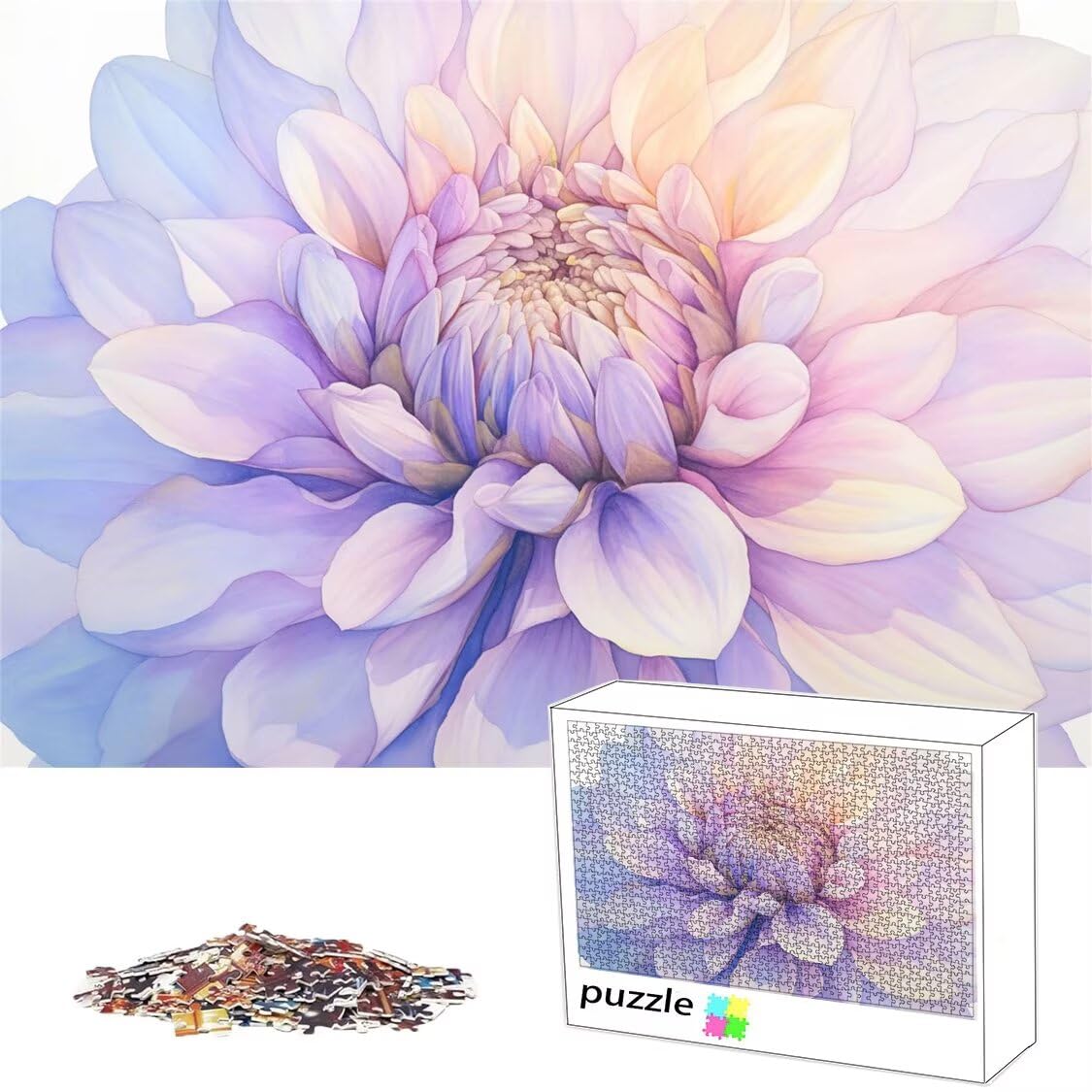 Puzzle Fleur Puzzle 6000 Pieces Adultes Paysage, Défi Impossible Jigsaw Jeu, Unique Attrayant Défi Jeu Idéal pour Les Loisirs en Famille, Adolescents Les Hommes Et Les Femmes - Coffret Cadeaux L-53