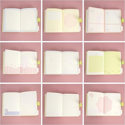 Miniatura 10 de Lindo cuaderno de dibujos animados kawaii cuaderno de bocetos japonés cubierta de cuero, cuaderno de notas cuaderno de viaje (Y-azul)