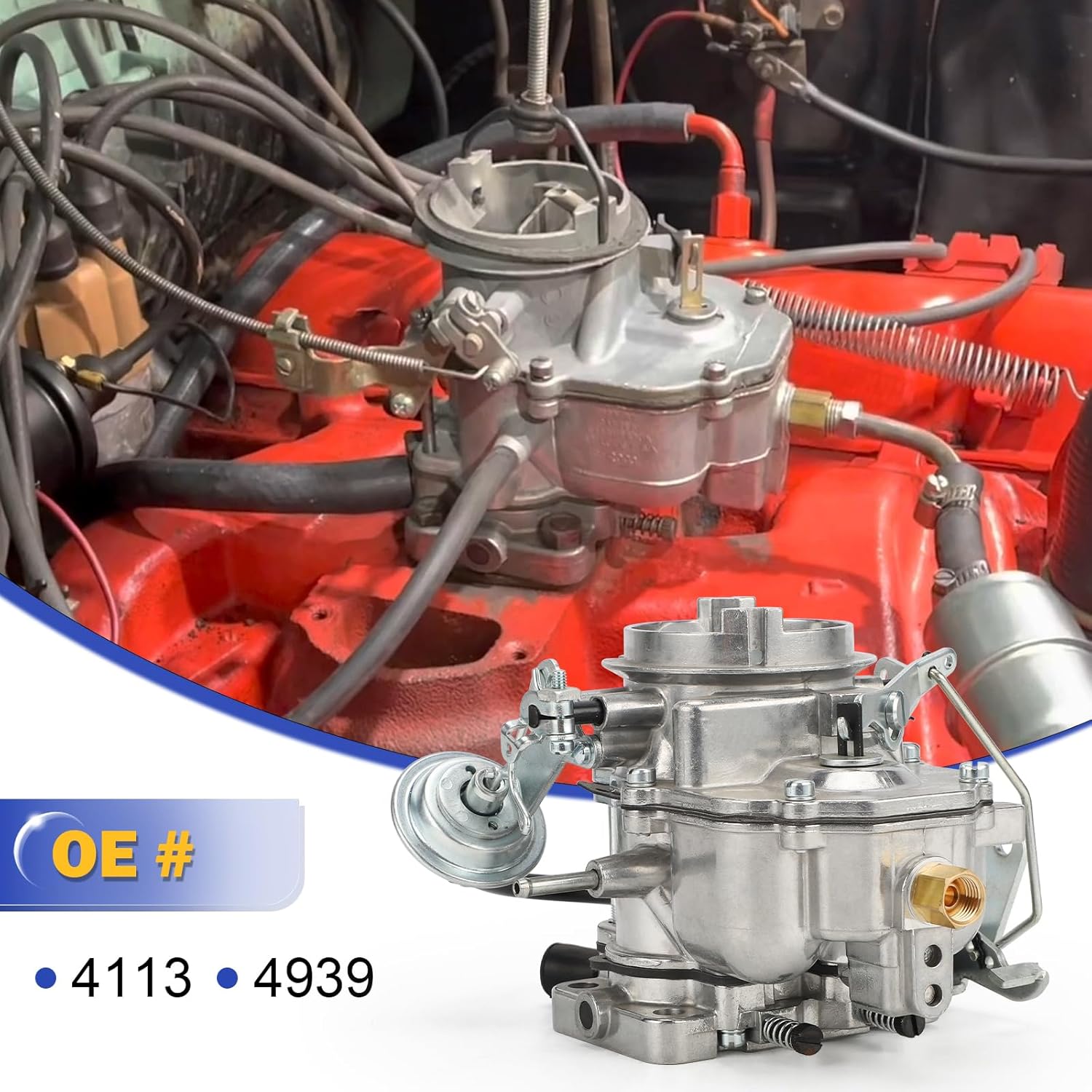 2 Barrel Carburetor with Gaskets for Plymouth models & 1966-1973 Dodge Chrysler 318 Carb V8 5.2L Truck with 318 engine Carb Manual Choke