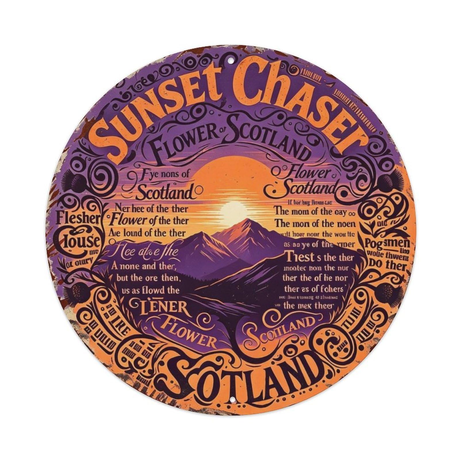 Sunset Chaser Metal Tin Sign Plaque