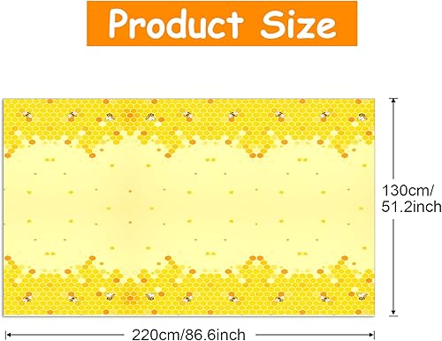 Miniatura 2 de Paquete de 3 manteles de plástico de abejorros de abejorro, mantel desechable, mantel de revelación de género de abejorros de abejorros para