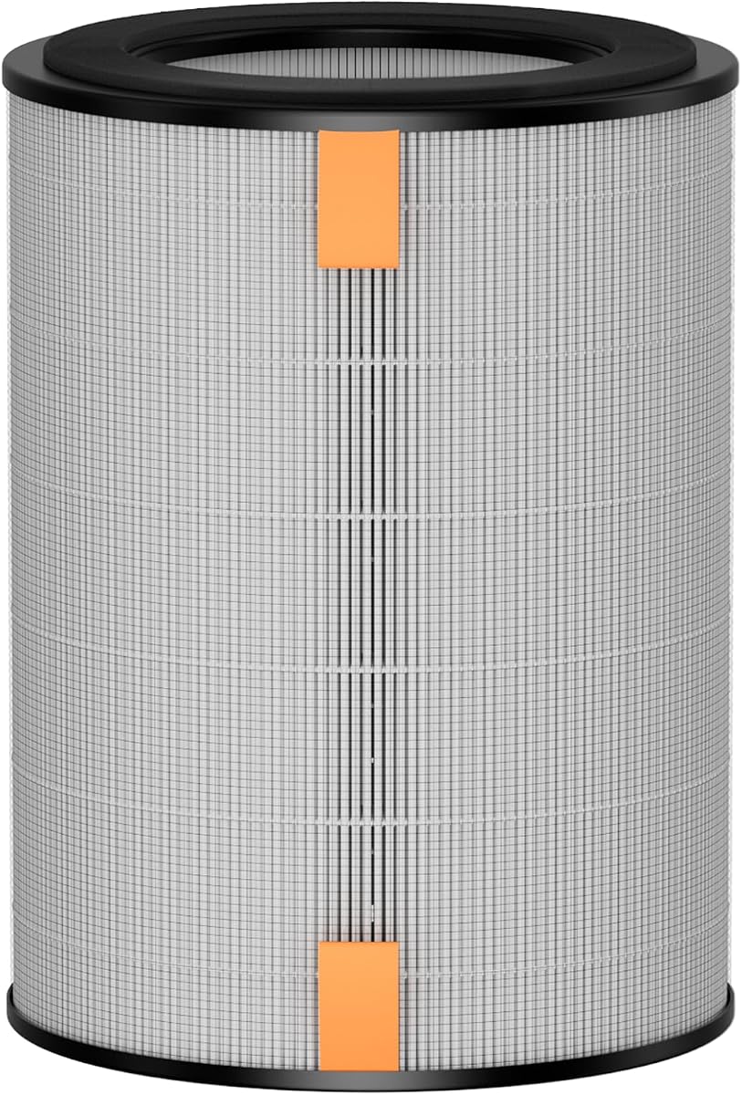 Filtro de Reemplazo de Purificadores de Aire, Filtro HEPA para Ventilador Torre Purificador DREO MC710S, con Filtración de 2 Etapas, Negro, Estándar(DR-HPA019)