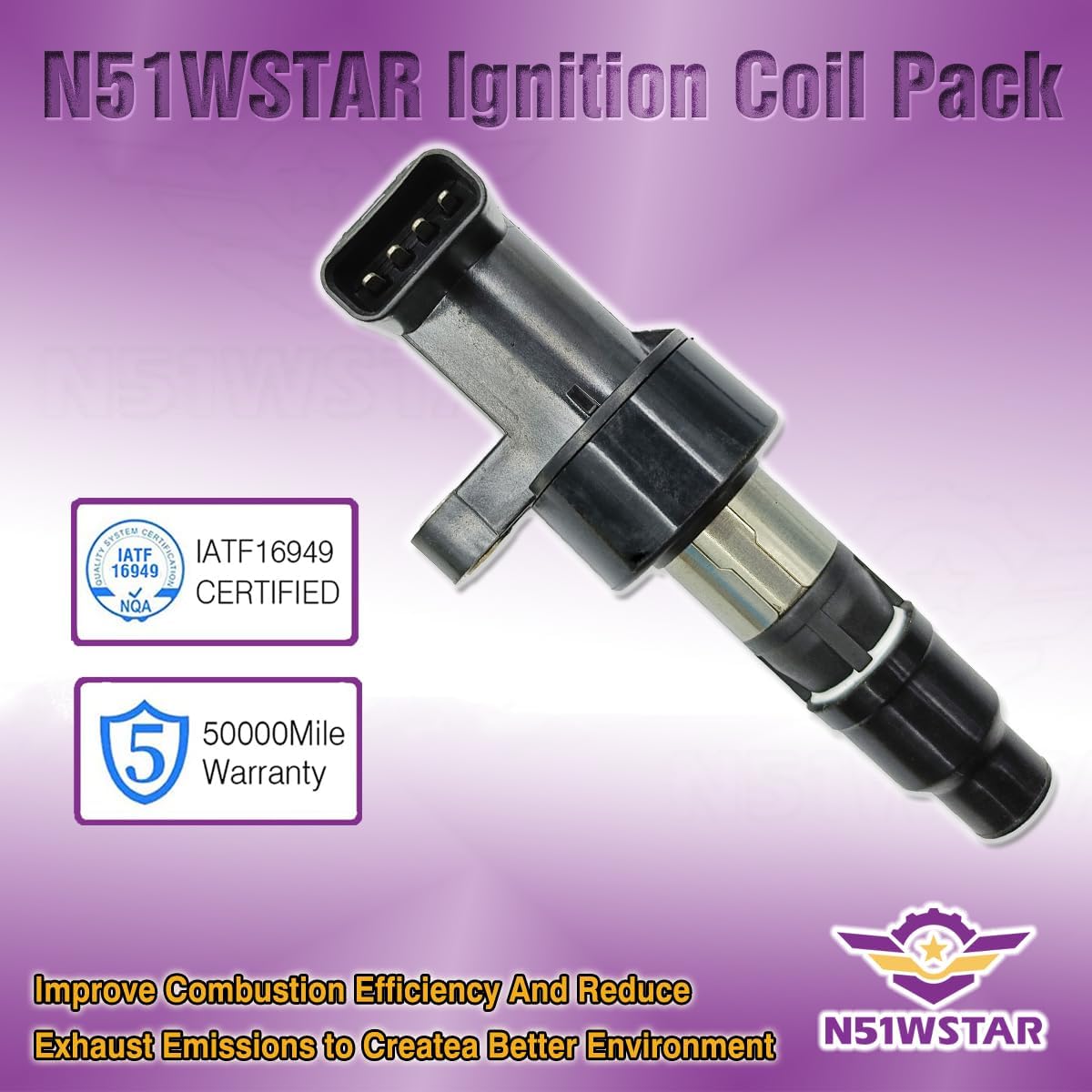 Ignition Coil Packs Set of 6 Compatible With Jaguar S-TYPE X-TYPE 2.5 3.0 2002 2003 2004 2005 2006 2007 2008 Replacement For UF435 C2S11480 C2S42673 XR822478