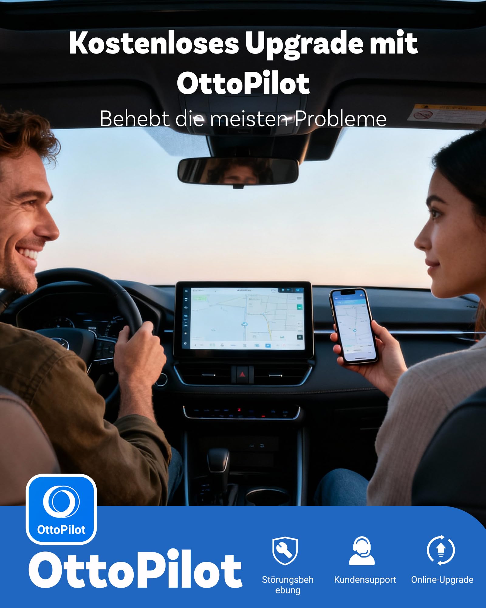 OTTOCAST Mini Pot, 2026 Upgrade Wireless CarPlay & Android Auto Adapter, Plug & Play, WLAN 2.4G+5G, Automatische Verbindung, Kompatibel mit Autos ab 2016 mit kabelgebundenem CarPlay/AA (Silber)