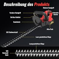 Conentool 21V Akkumulátoros Sövényvágó 55cm Pengével, 4000mAh Töltővel 7