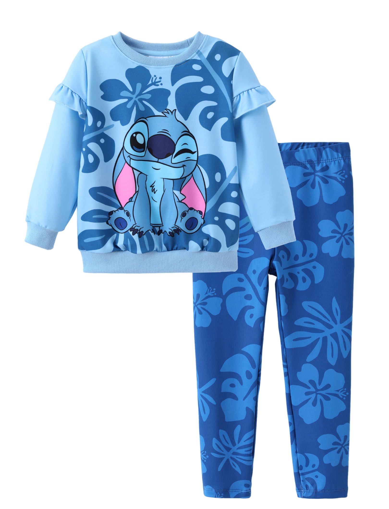 Disney Girls Clothes Long Sleeve Sweatshirt Leggings Outfit 2 Piece Set