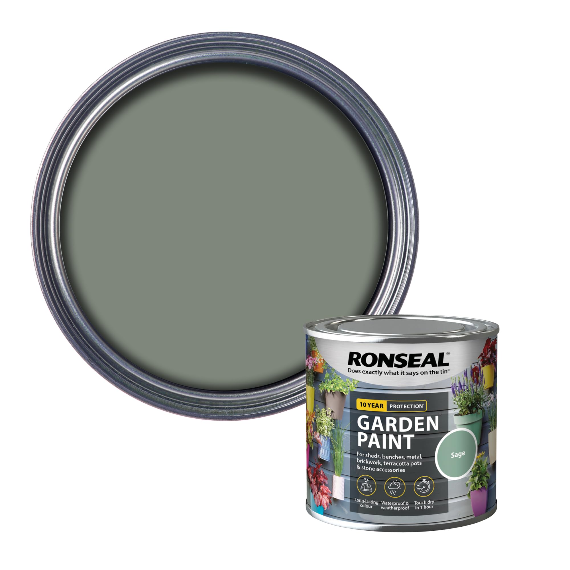 Ronseal Sage 250ml Garden Paint
