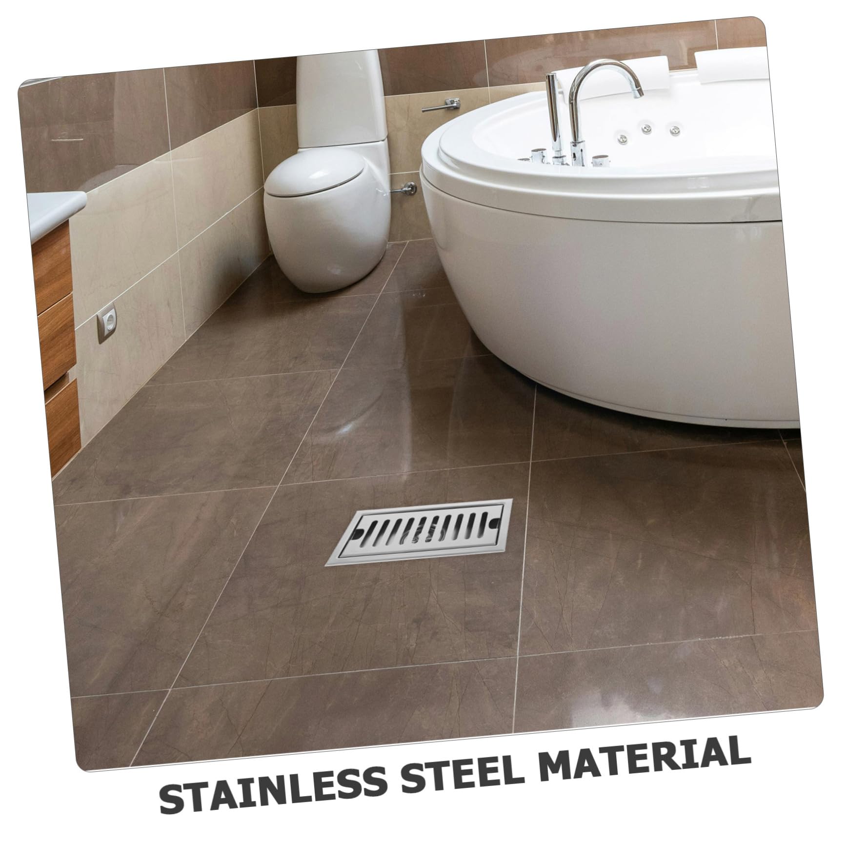 Homoyoyo Desagüe De Piso De Acero Inoxidable Cubierta De Colador De Pelo Colector De Cocina Colador De Fregadero Brida De Ducha Rejilla Extraíble Colador De Drenaje Lineal para Baño
