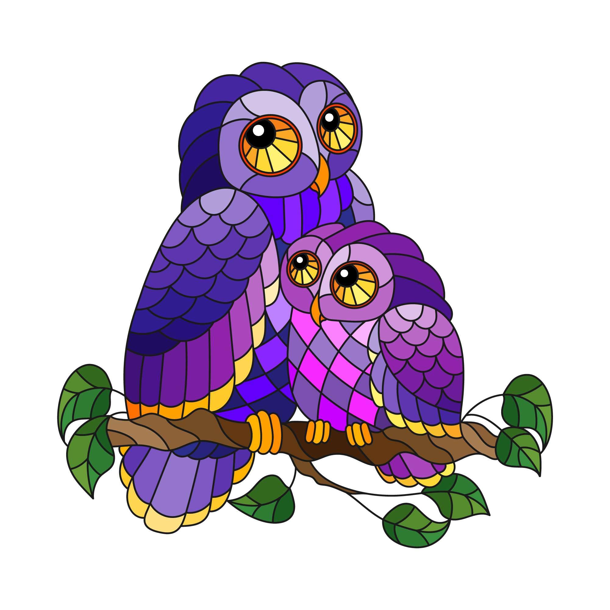 Sticker hibou coloré pour illuminer une chambre d'enfant avec douceur