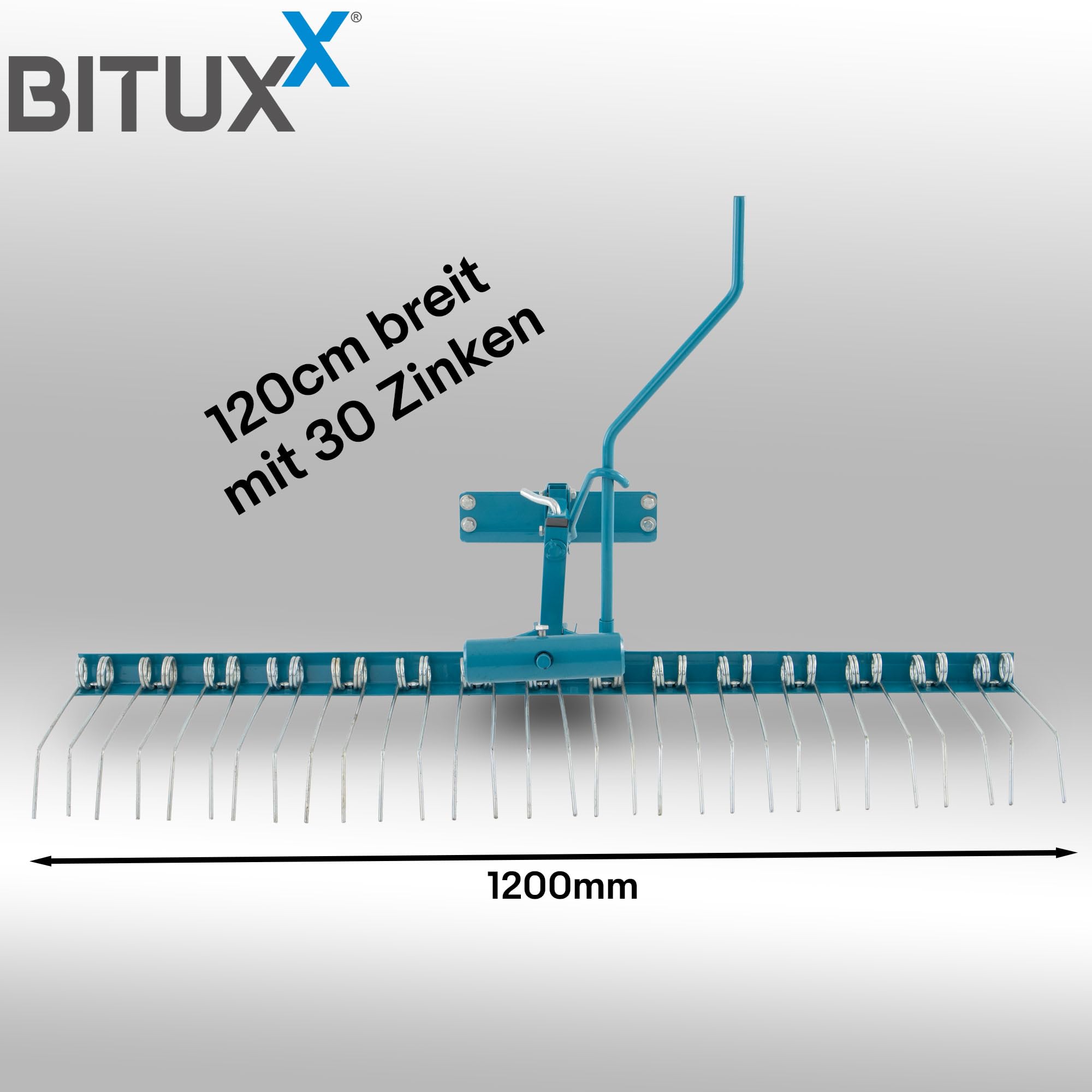 Bituxx Rasenstriegel Vertikutierer Rasenlüfter Entmooser Rasenkamm für Aufsitzmäher Rasentraktor ATV 120cm