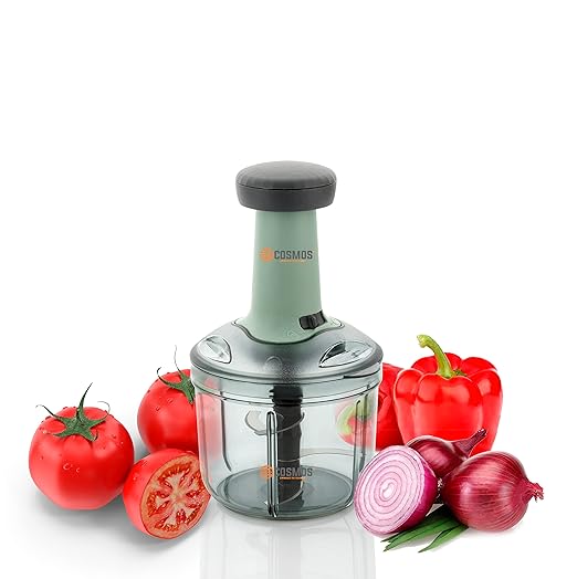 E-COSMOS Food Chopper 900ml, Steel Large Manual Hand-Press Vegetable Chopper Mixer Cutter to Cut Onion, Salad, Tomato, Potato (Pack of 1) 900ml at Rs. 239