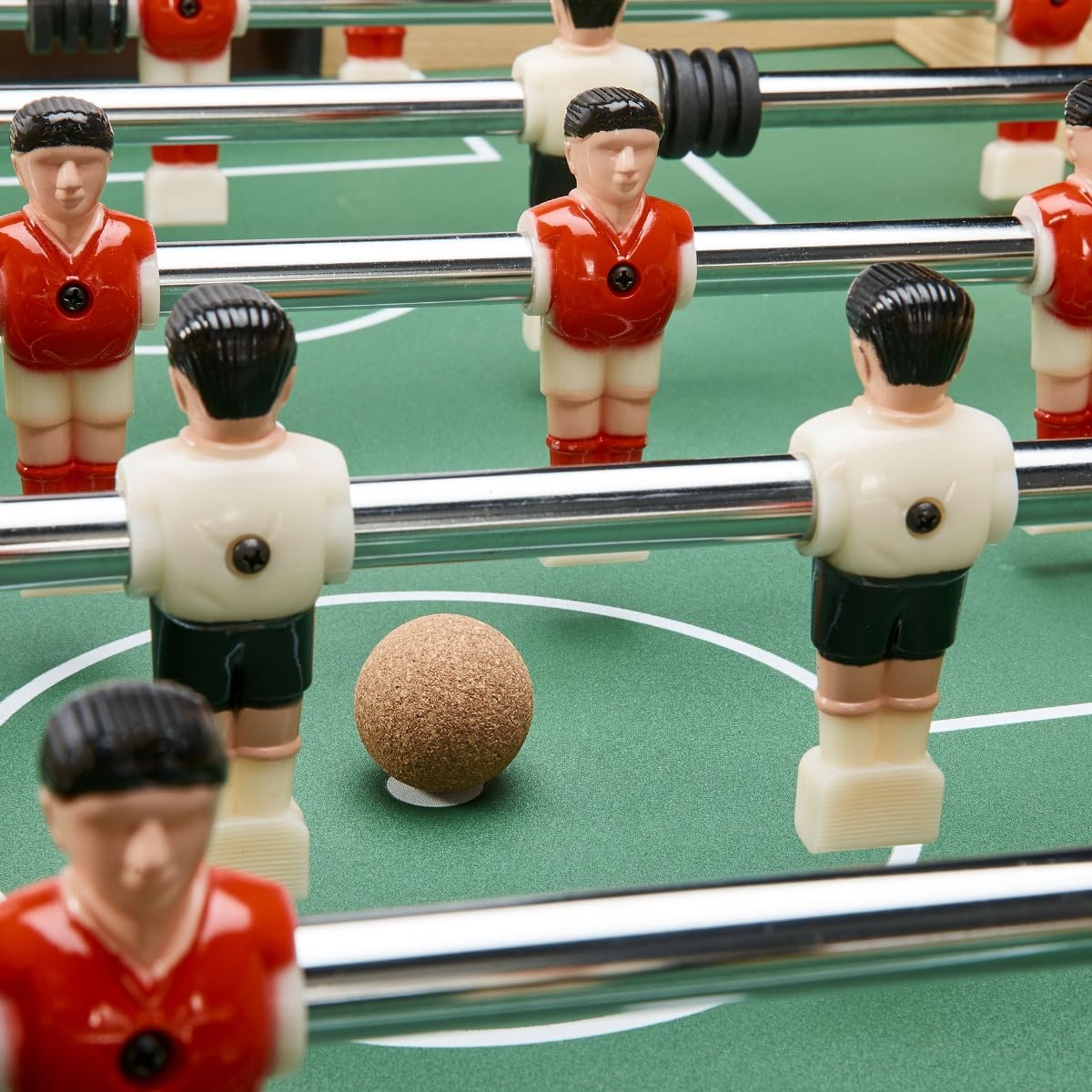 Kangui Babyfoot Adulte - Robuste - Barres télescopiques - 2 à 4 Joueurs - 3 Balles liège inclues