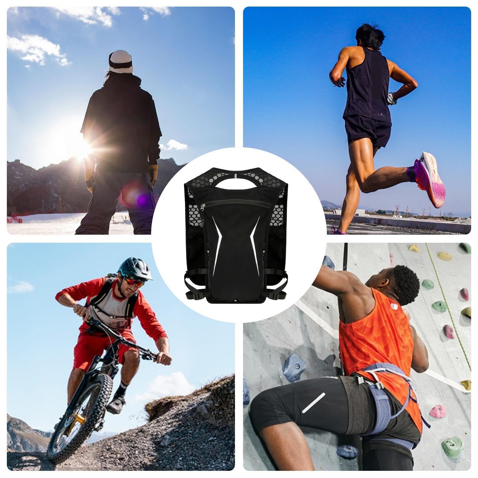Zaino per la corsa, con scomparto impermeabile, ideale per sport all'aria aperta, escursionismo, ciclismo e campeggio, perfetto per corridori e appassionati di allenamento