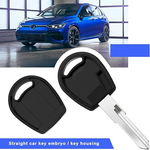 Miniatura 2 de The Lord of the Tools 2 piezas de repuesto para llaves de coche rectas, compatible con VW Santana compatible con Jetta Blank Shells ABS plástico,