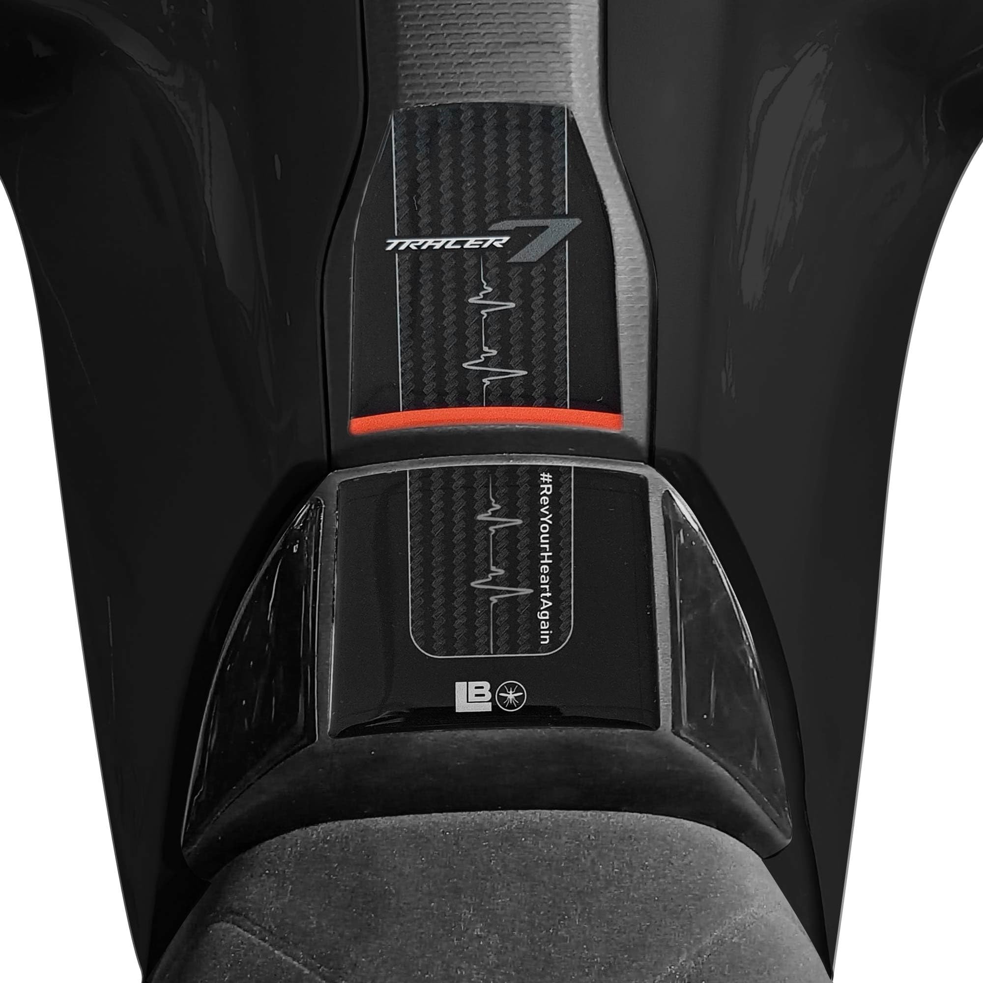 Protection de réservoir Tracer 7 2025 autocollant résine Labelbike orange