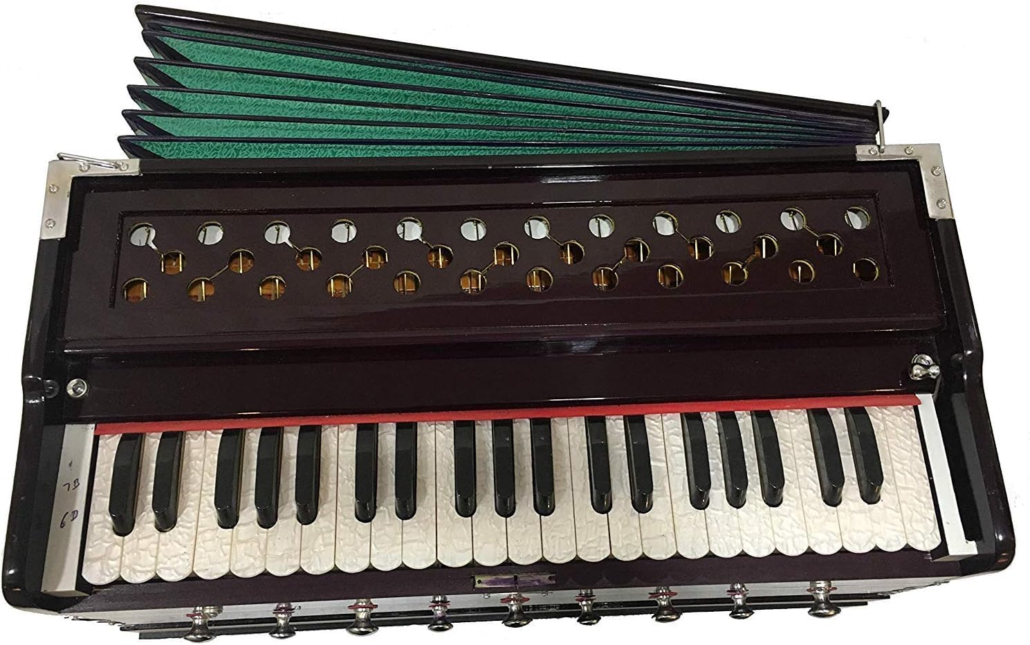 Harmonium 9 Stopper, Chudidaar Bellow 42 key 2 Reed Bass Male Coupler Harmonium with Cover/Indian Harmonium/Professional Harmonium/Handmade Harmonium/Musical Instruments