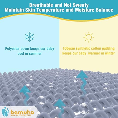 Miniatura 4 de Funda de colchón de moisés adecuada para Halo Bassinest giratorio, suave, transpirable, impermeable, a prueba de fugas, cierre de sobre, gris, 31 x