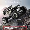1/8 Scale Large Alloy Off-Road Remote Control Car, All-Terrain 45° Climbing RC Car, 4WD Big Foot Monster Drift RC Car, 4X4 Independent Shock Absorber, Gift for Kids and Adults
