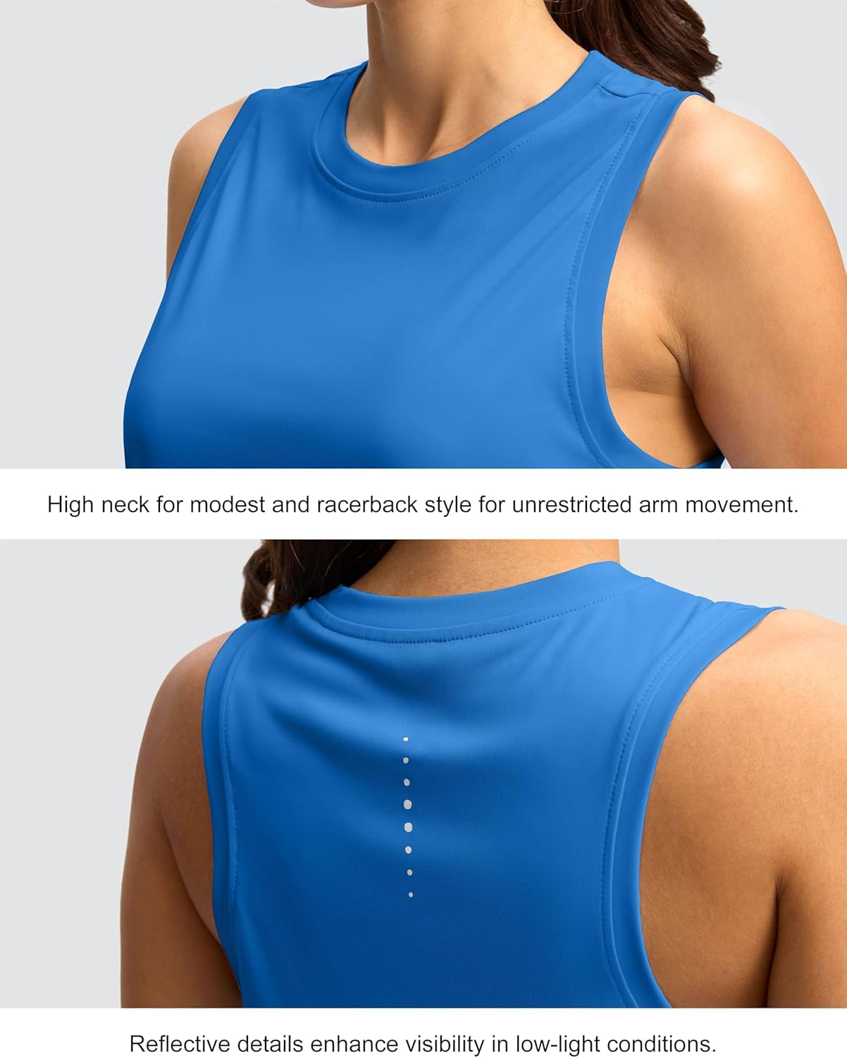 SANTINY Women's Sleeveless Workout Tops Lightweight Tennis Yoga Athletic Running Shirts Racerback Tank Tops for Women - Image 5