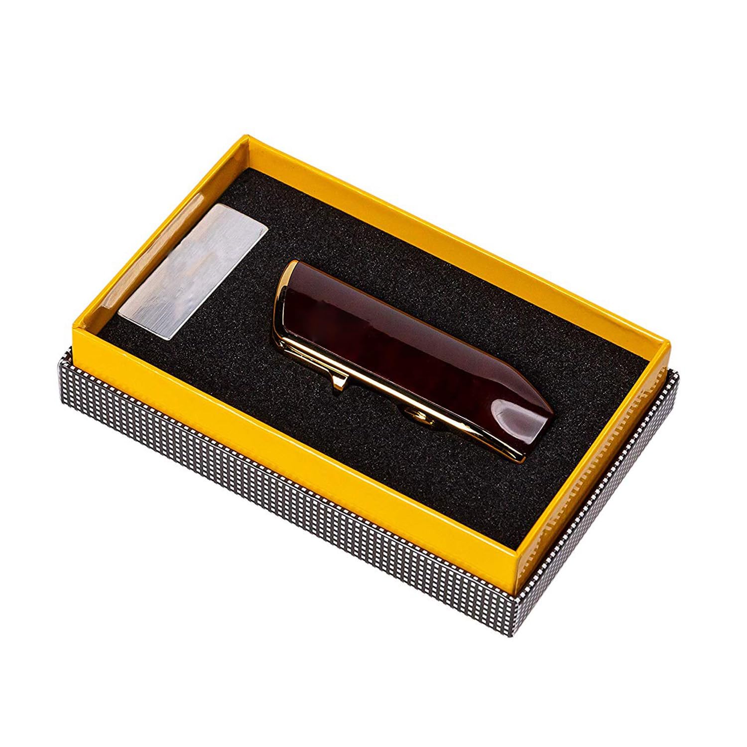 Briquet Cigare CIGAROL 3 En 1 - Triple Flamme, Coupe-cigare En V, Porte-cigare - Rechargeable, Cadeau Homme