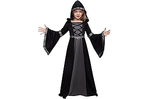 Enchanting Black Hooded Robe for Spooktacular Halloween Adventures
