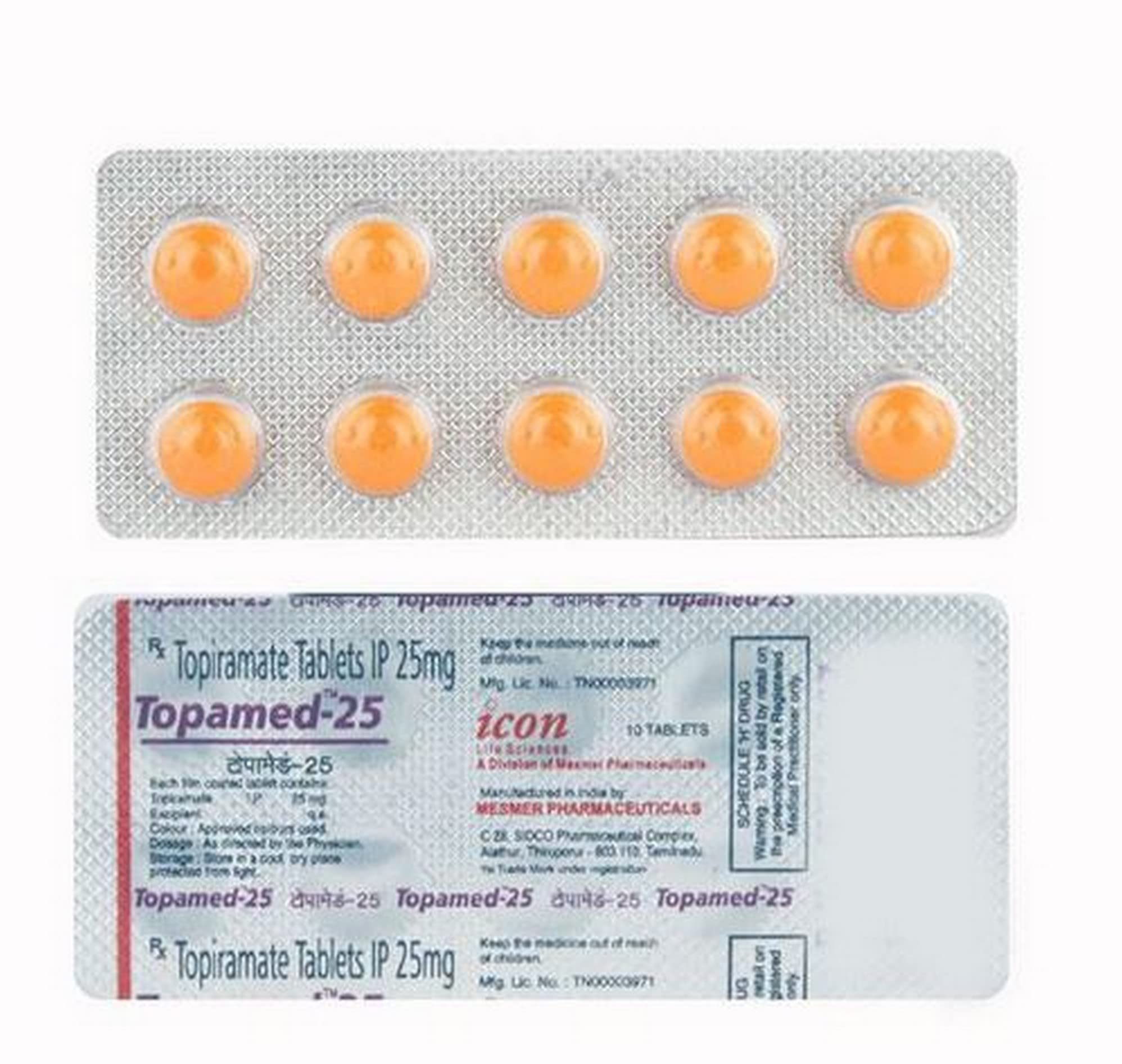 Topamed-25 - Strip of 10 Tablets