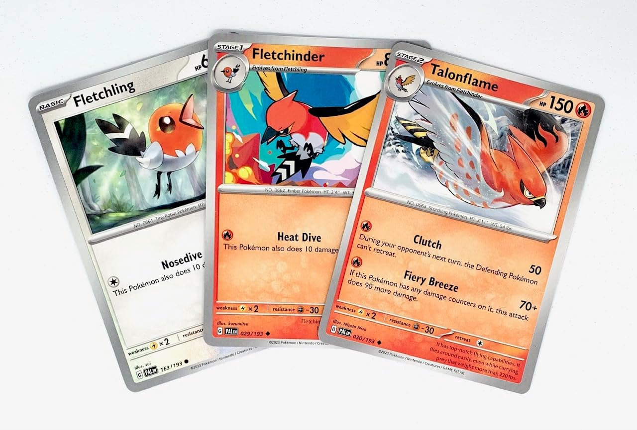 Pokemon Talonflame 030/193 - Paldea Evolved - Evolution Set - 3 Card Lot - Scarlet & Violet