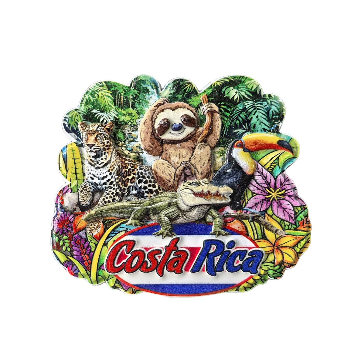 Costa Rica 3D Wild Animals Fridge Magnet Souvenir Gift,Resin Handmade Costa Rica Refrigerator Magnet Home & Kitchen Decoration Collection