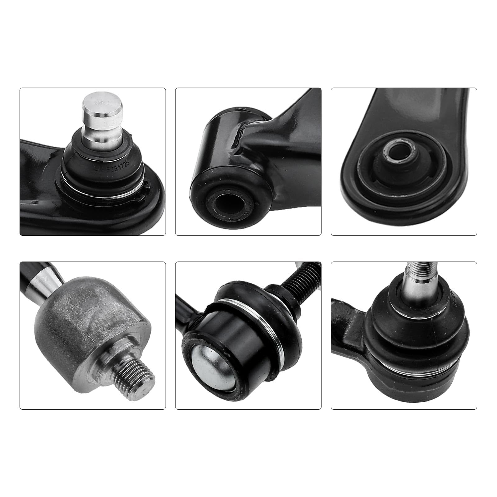 Frankberg 8x Set di bracciali Anteriore sinistro Destro Compatibile con Caliber 1.8L-2.4L 2006-2012 Compass MK49 2.0L-2.4L 2006-2016 Patriot MK74 2.0L-2.4L 2007-2017 Replace# 5105041AH